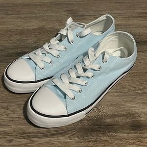 Light Blue Converse-Like Sneakers